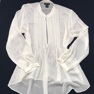 🌺Lane Bryant off white sheer  blouse size 14